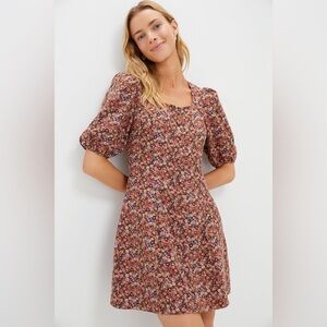 Hyacinth House Ditsy Floral Puff Sleeve Mini Dress Feminine Chic Garden Party M